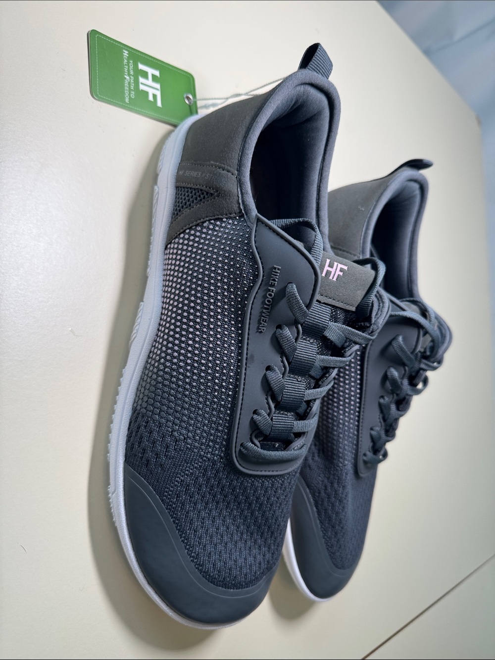 HF Women’s Gray Knit Lace-Up Sneakers